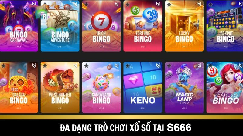 Kho game xổ số cực khủng ở S666